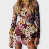 Dolores - Vestido com estampado de flores - Ines Braga