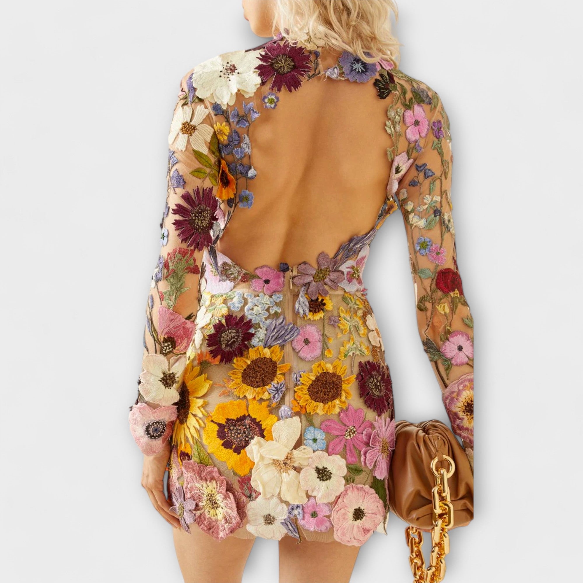 Dolores - Vestido com estampado de flores - Ines Braga