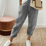 Dominique - Calças de riscas sazonais confortáveis - Ines Braga