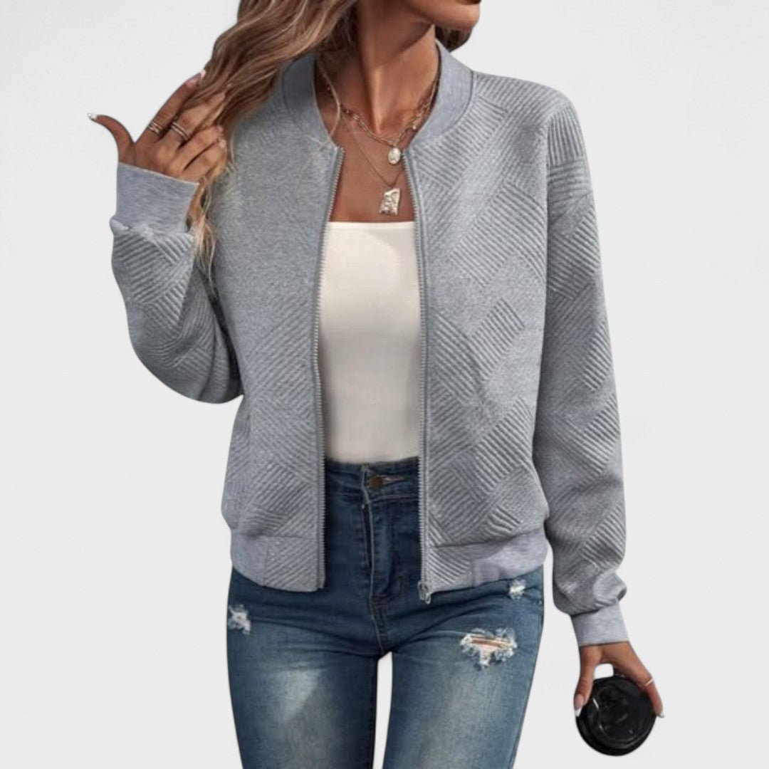 Dora – Casaco bomber estruturado com fecho - Ines Braga