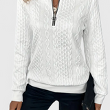 Marta - Suéter de malha macia com zíper