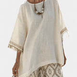 Eduarda | Conjunto Boho Chic Elegante Com Blusa Longa - Ines Braga