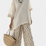 Eduarda | Conjunto Boho Chic Elegante Com Blusa Longa - Ines Braga