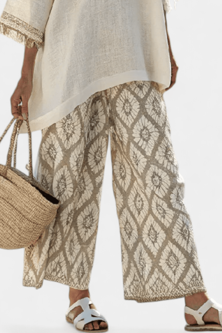 Eduarda | Conjunto Boho Chic Elegante Com Blusa Longa - Ines Braga