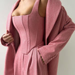 Elegance - Conjunto de três peças com blazer trespassado - Ines Braga