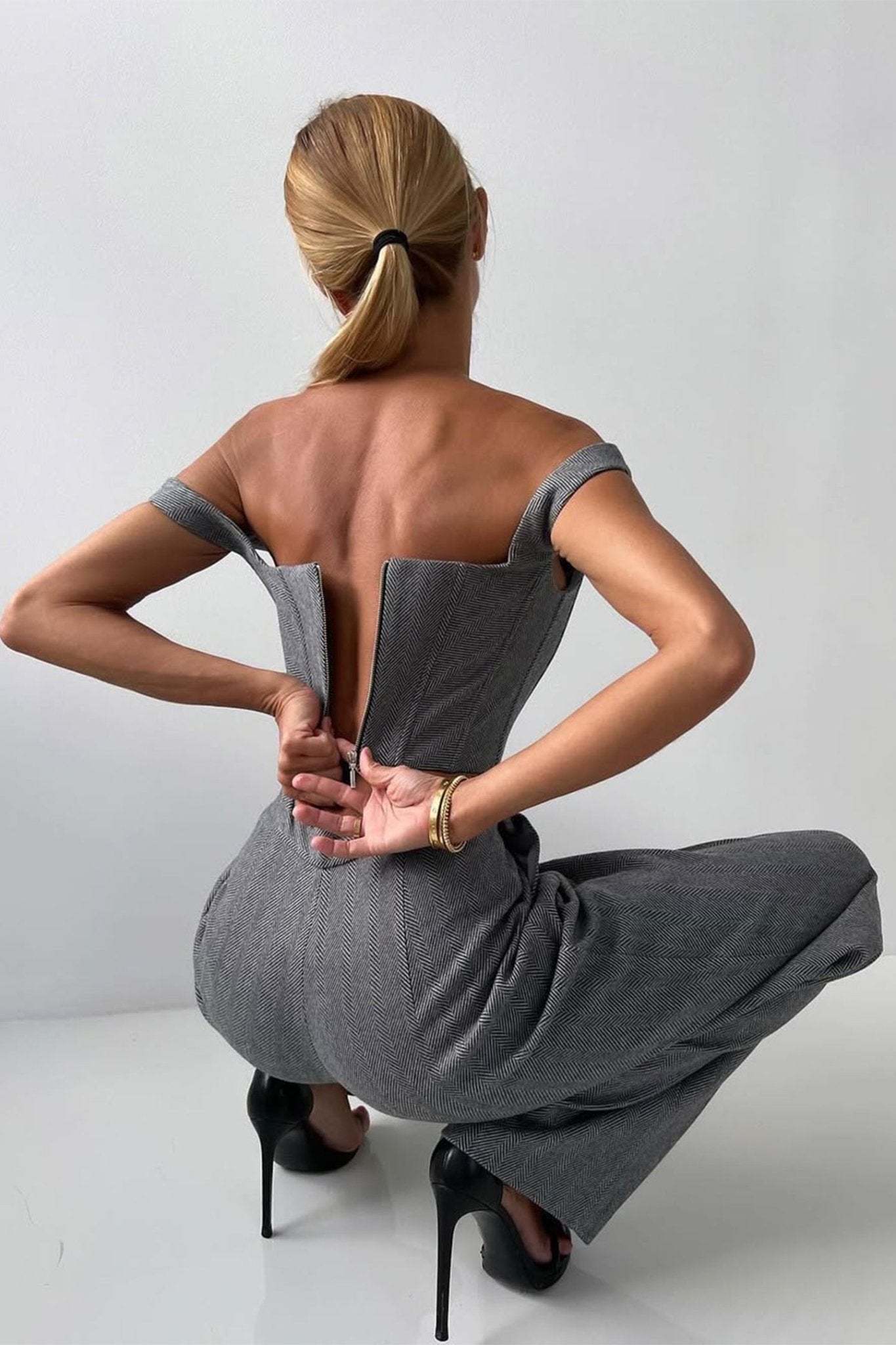 Elegance - Conjunto de três peças com blazer trespassado - Ines Braga