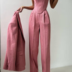 Elegance - Conjunto de três peças com blazer trespassado - Ines Braga