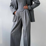 Elegance - Conjunto de três peças com blazer trespassado - Ines Braga