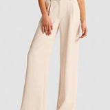 Eleonora - Calças bege à medida com pernas largas - Ines Braga