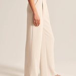 Eleonora - Calças bege à medida com pernas largas - Ines Braga