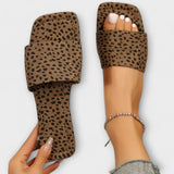 Elisabete - Mocassins rasos com estampado de leopardo - Ines Braga