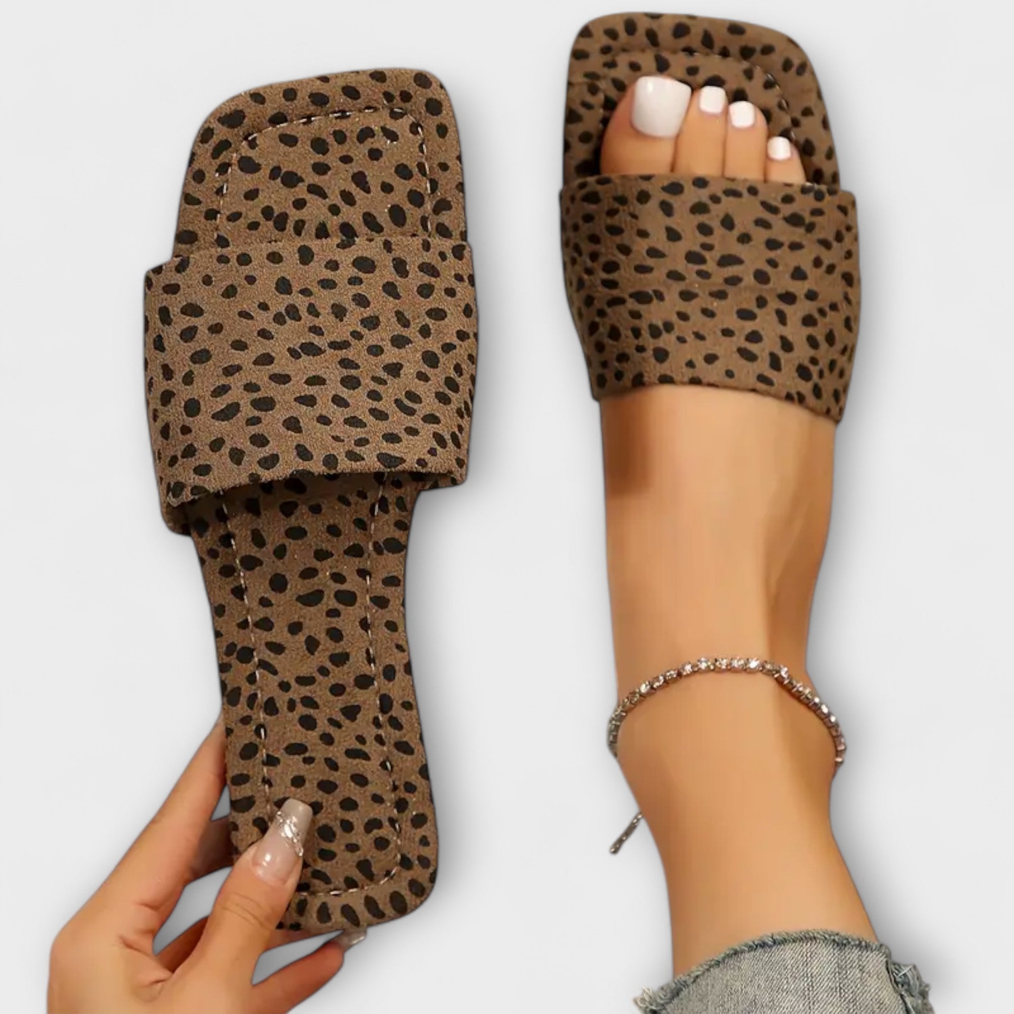 Elisabete - Mocassins rasos com estampado de leopardo - Ines Braga