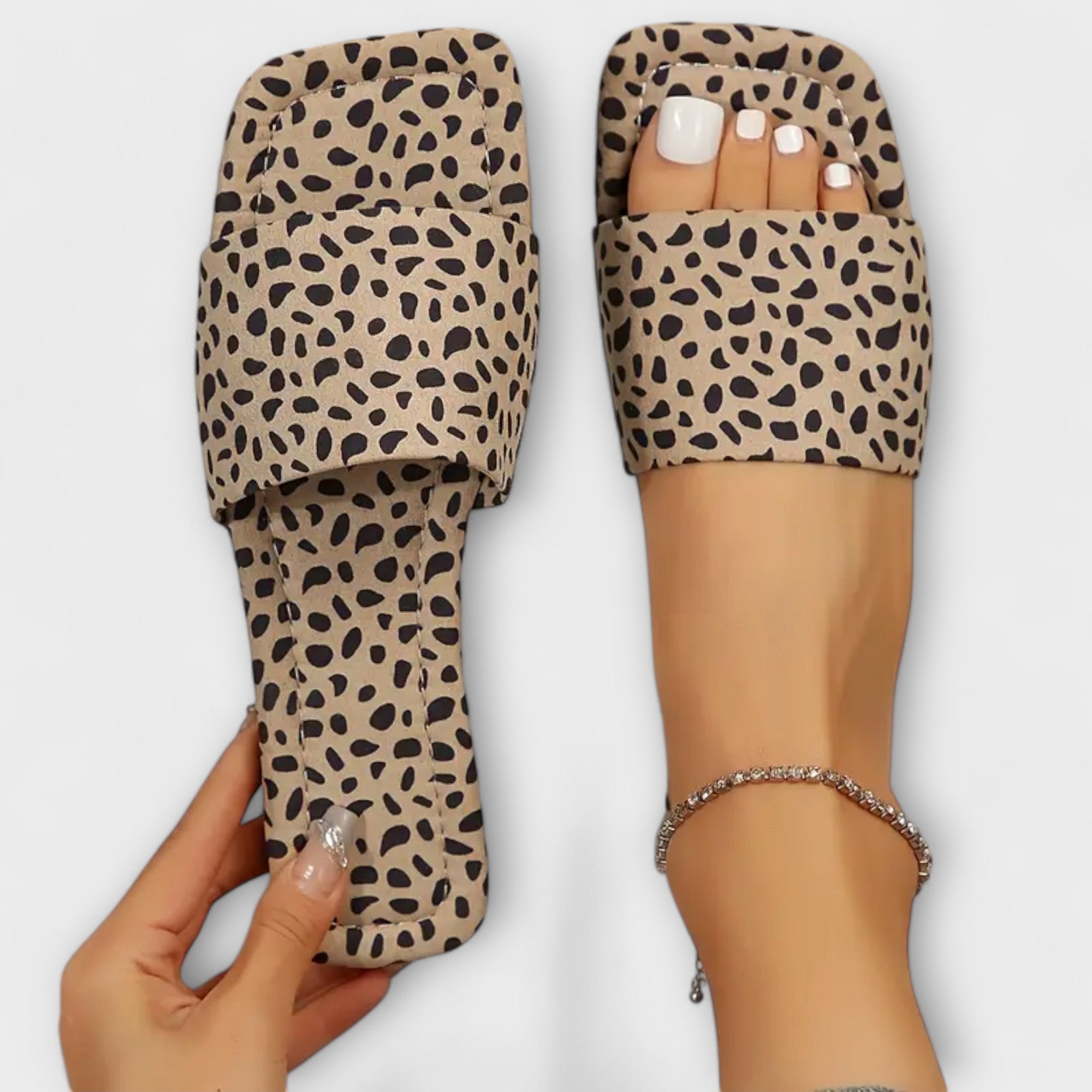 Elisabete - Mocassins rasos com estampado de leopardo - Ines Braga