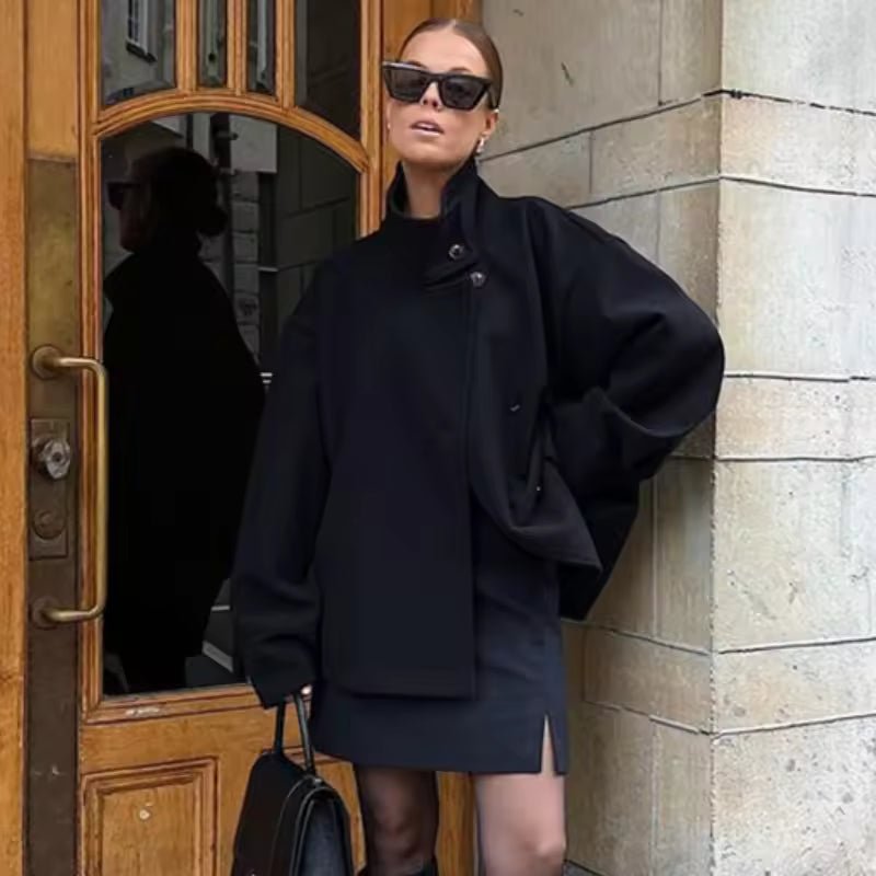 Elise | Casaco Curto Luxuoso de Duplo Abotoamento - Ines Braga