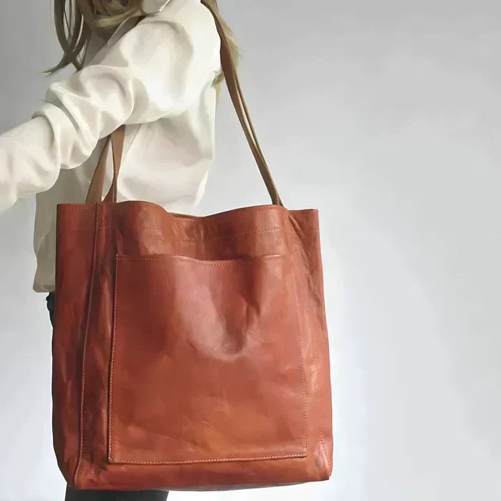 Elle - Bolsa de ombro clássica em pele - Ines Braga