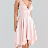 Élodie | Vestido Romance Suave Cetim Brilhante & Renda Delicada - Ines Braga