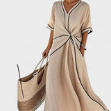 Emília – Vestido Ligeiramente Solto às Riscas - Ines Braga