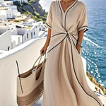 Emília – Vestido Ligeiramente Solto às Riscas - Ines Braga