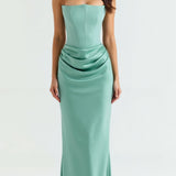 Esmeralda | Fiorella Vestido comprido com corpete - Ines Braga