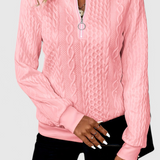 Marta - Suéter de malha macia com zíper