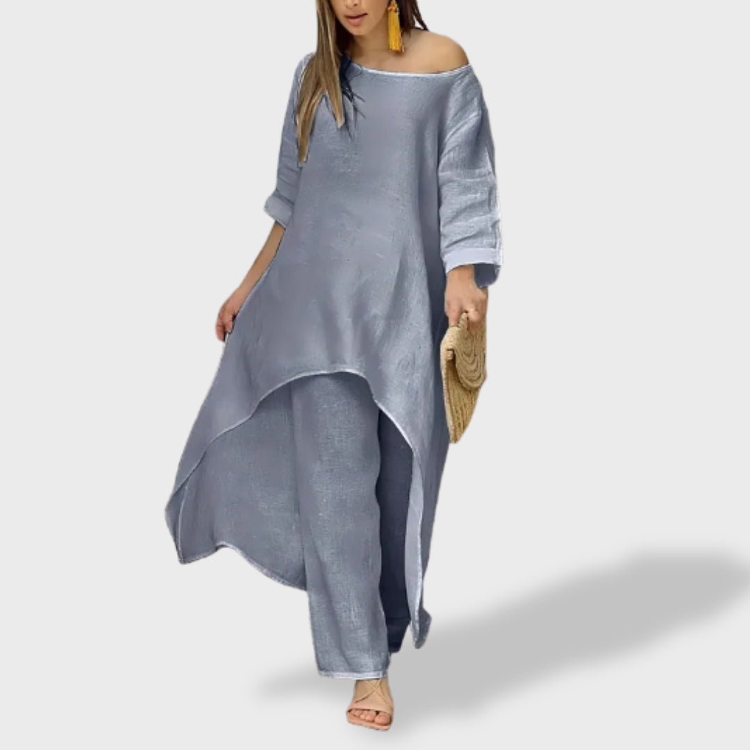 Filipa™ | Conjunto Leve de Linho para as Férias - Ines Braga