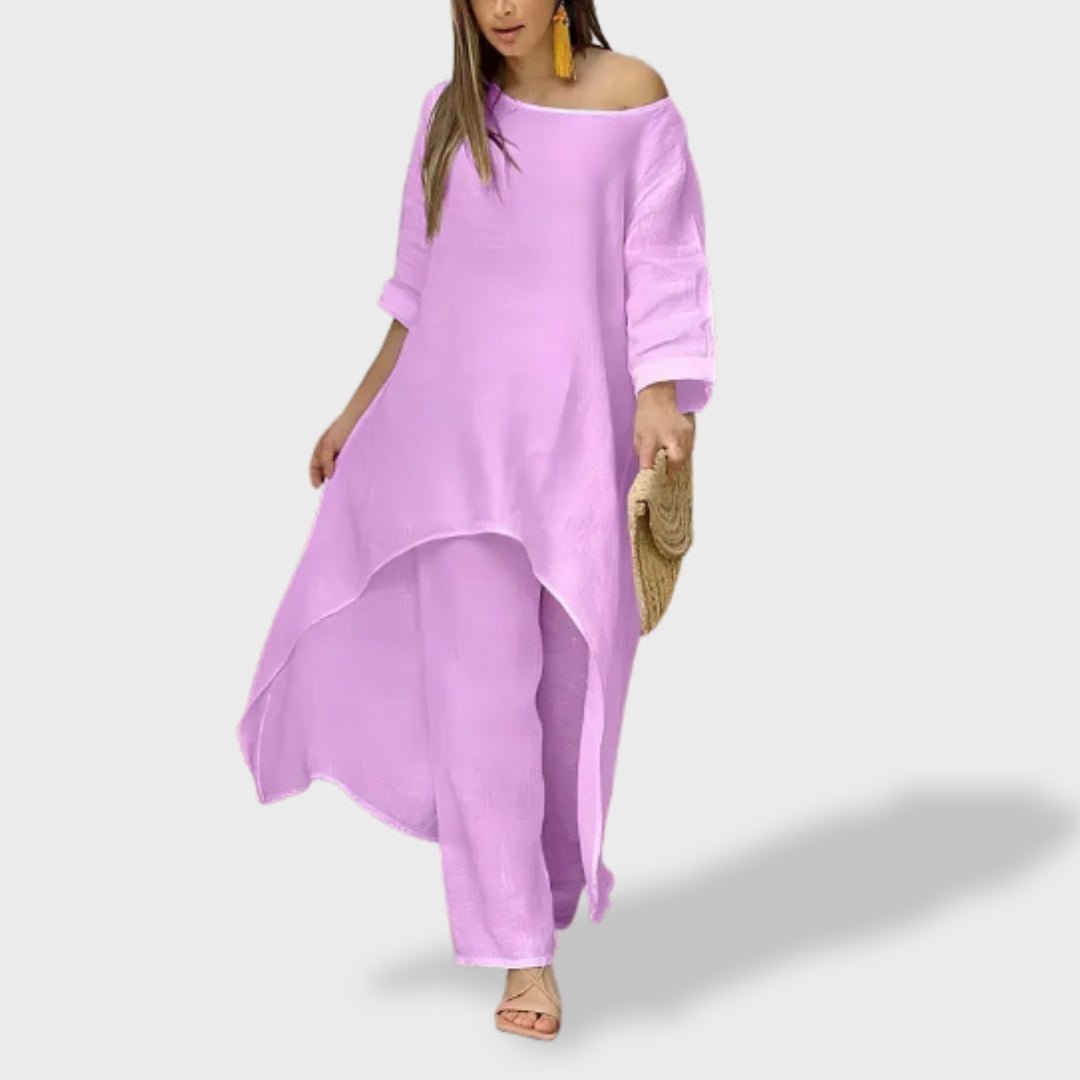 Filipa™ | Conjunto Leve de Linho para as Férias - Ines Braga