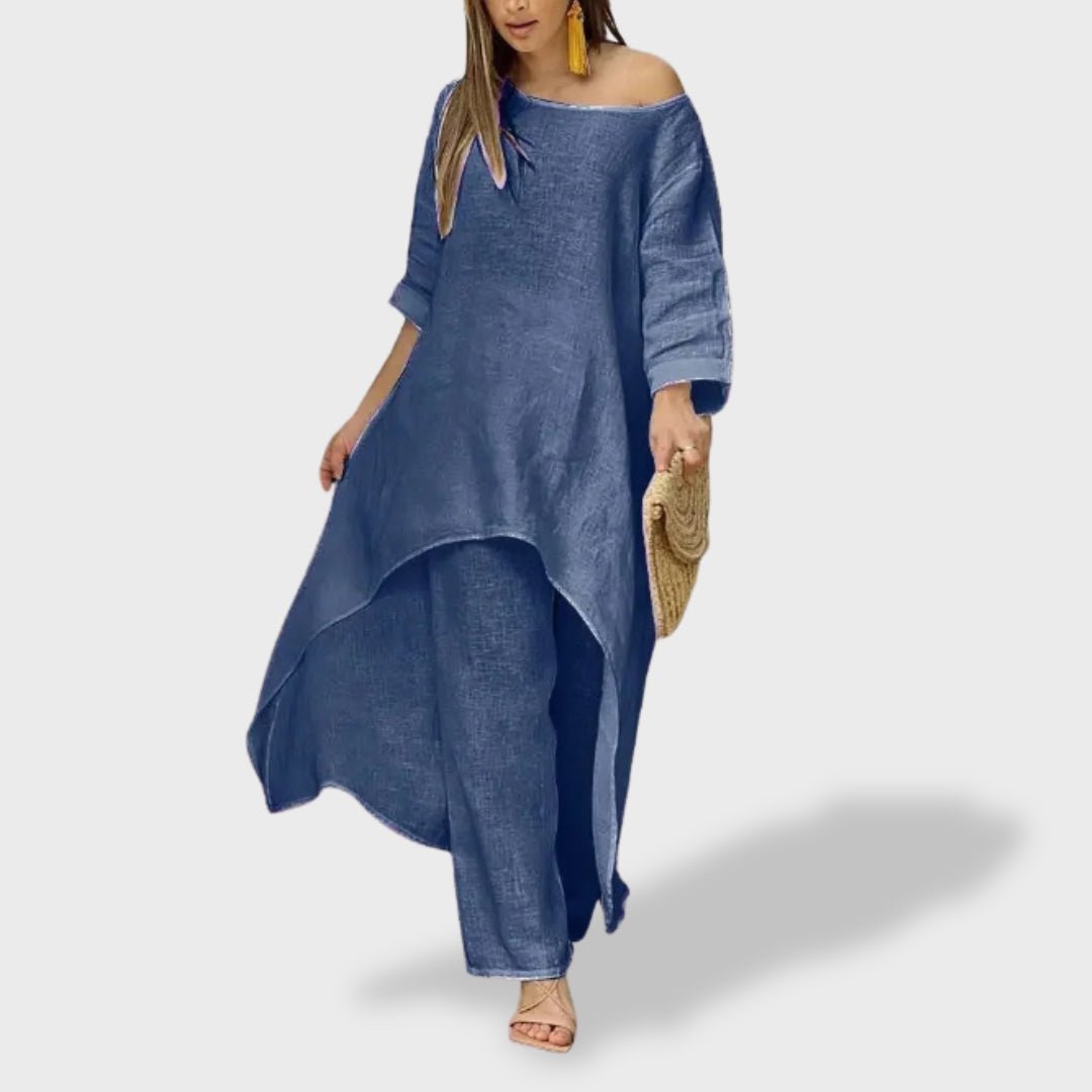 Filipa™ | Conjunto Leve de Linho para as Férias - Ines Braga