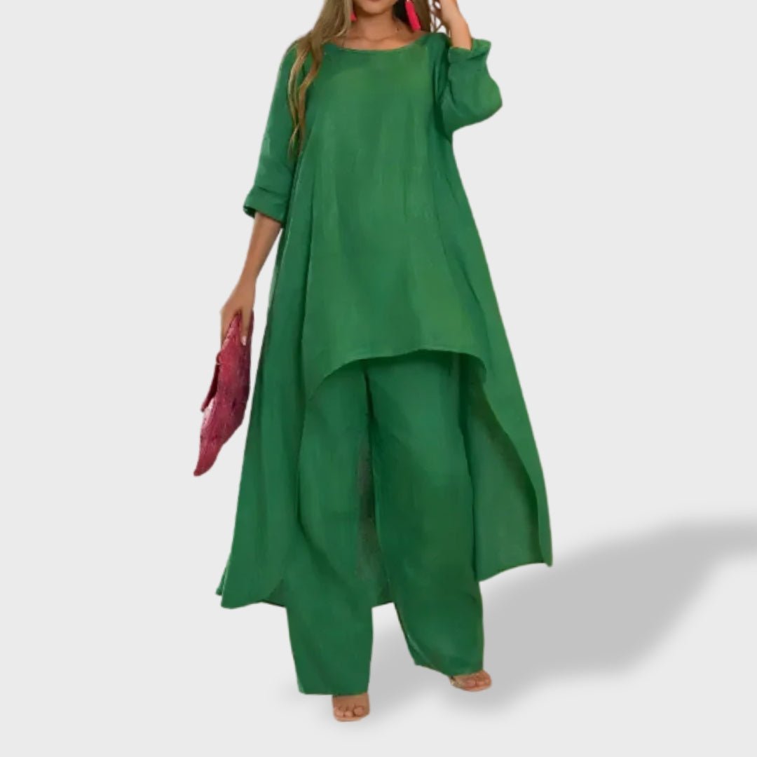 Filipa™ | Conjunto Leve de Linho para as Férias - Ines Braga