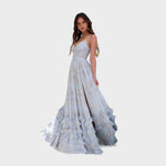 Florencia - Vestido longo boémio com fenda e folhos. - Ines Braga