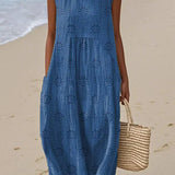 Franca | Vestido de algodão sem mangas com bolsos - Ines Braga