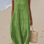 Franca | Vestido de algodão sem mangas com bolsos - Ines Braga