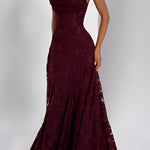 Francisa™ | Vestido Comprido com Corpete em Renda - Ines Braga