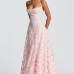 Francisa™ | Vestido Comprido com Corpete em Renda - Ines Braga