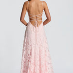 Francisa™ | Vestido Comprido com Corpete em Renda - Ines Braga