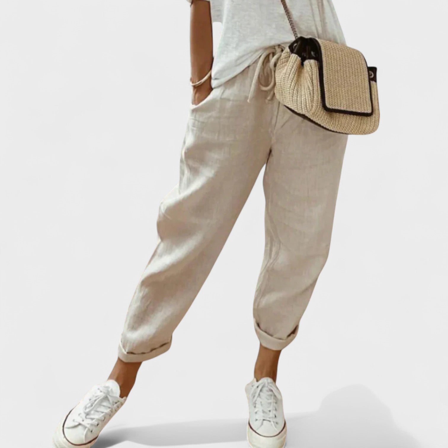 Francisca – Calças de linho modernas e casuais - Ines Braga