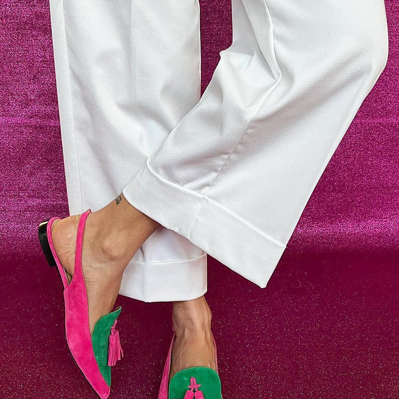 Frendessa | Bailarinas com franjas e tira no tornozelo - Ines Braga