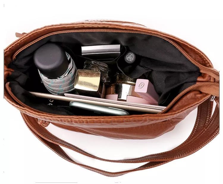 Freya | Bolsa de Ombro em Couro Legítimo com Conforto - Ines Braga