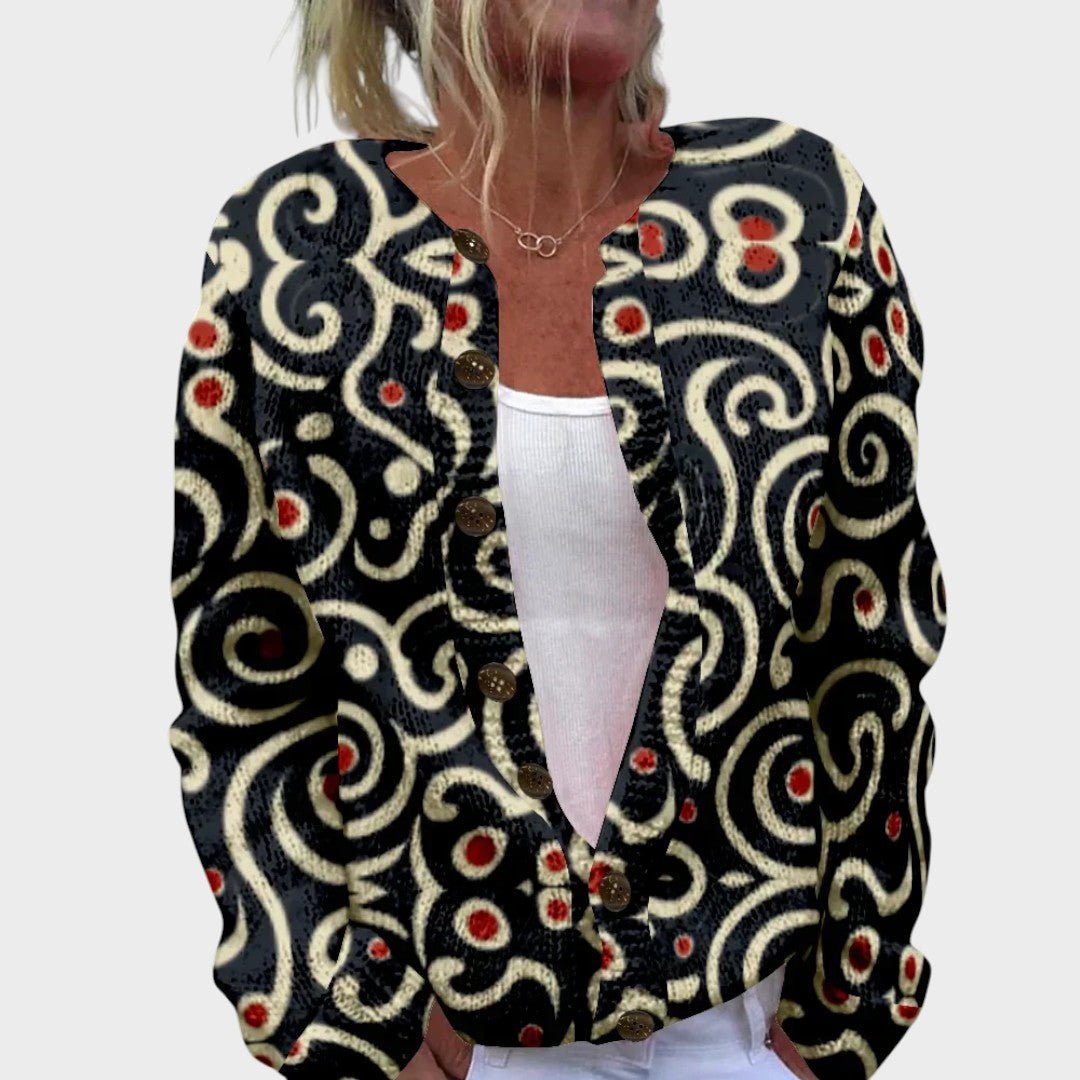 Gabriela - Cardigan Floral de Outono - Ines Braga