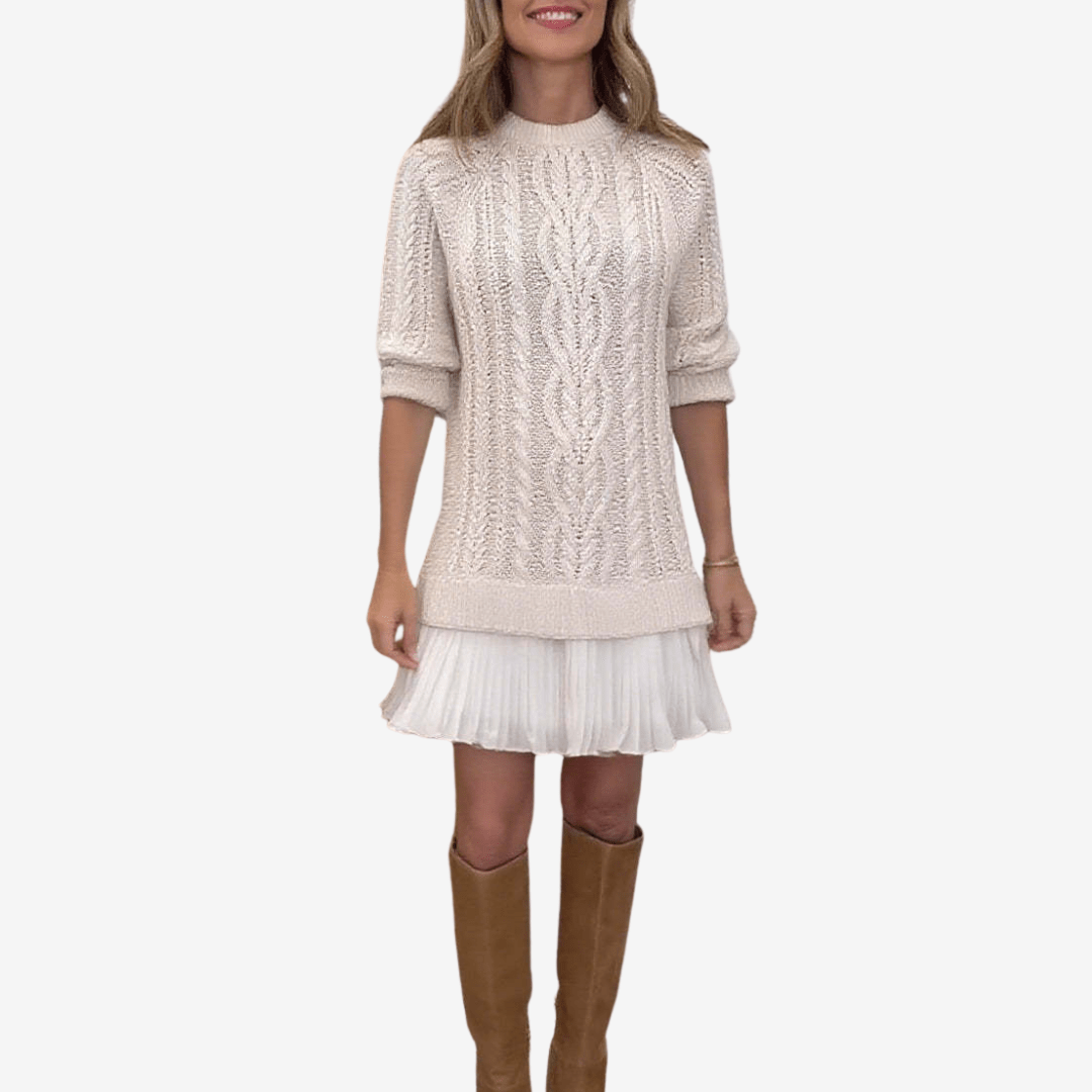 Gaely™ – Vestido de Malha com Toque Feminino - Ines Braga