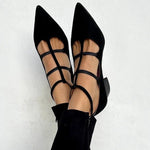 Giada™ | Sapato de salto pontiagudo com tiras cruzadas - Ines Braga