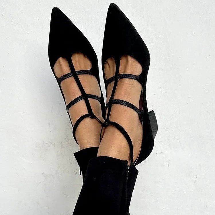 Giada™ | Sapato de salto pontiagudo com tiras cruzadas - Ines Braga