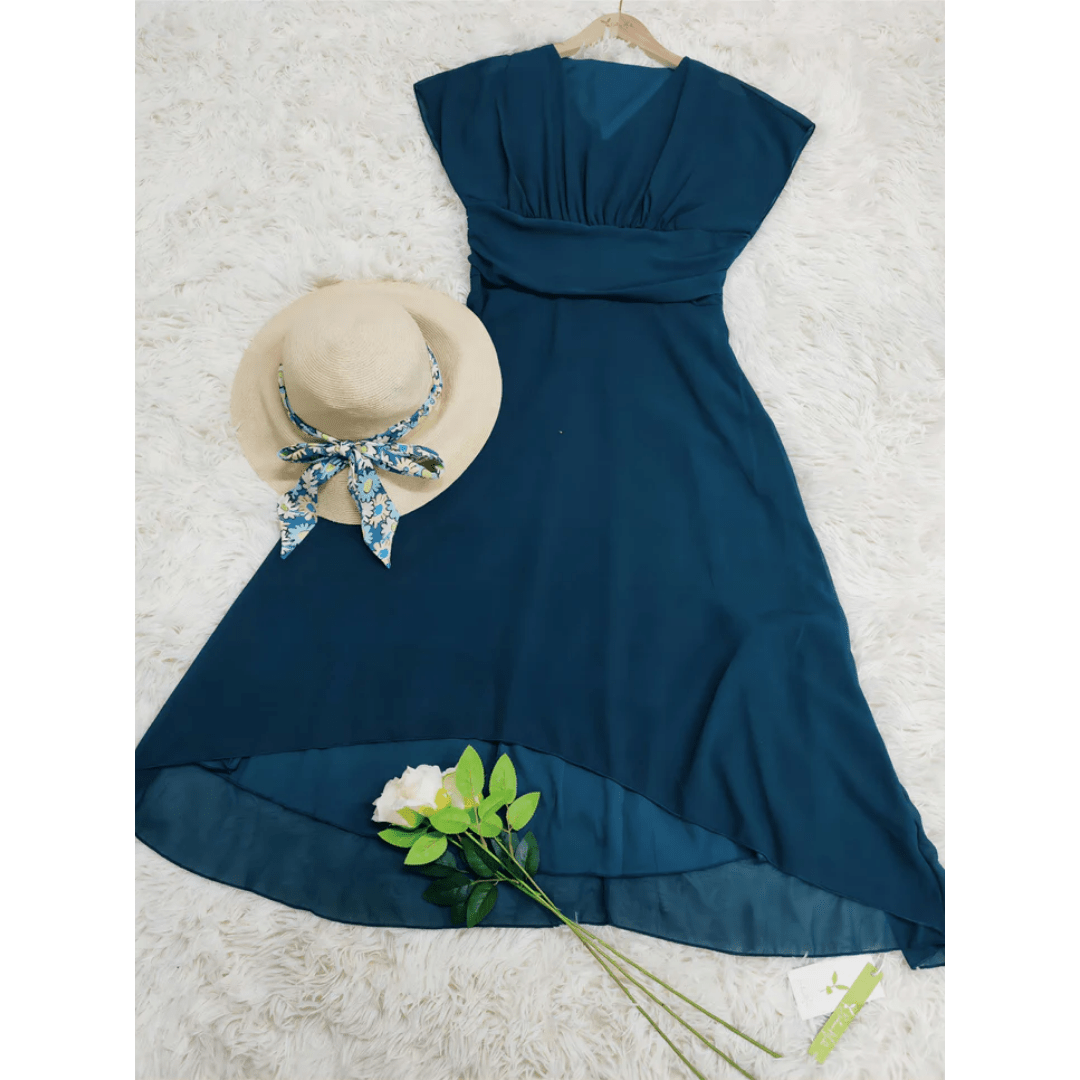 Helena | Vestido Helena Midi Formal com Decote em V - Ines Braga