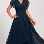 Helena | Vestido Helena Midi Formal com Decote em V - Ines Braga