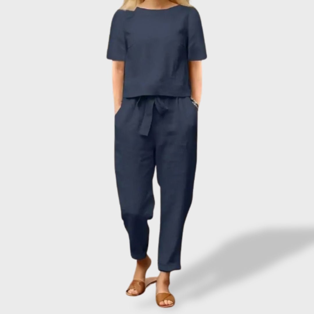 Helena™｜Conjunto de Verão – Linho e Algodão - Ines Braga