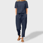 Helena™｜Conjunto de Verão – Linho e Algodão - Ines Braga