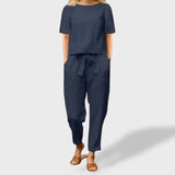 Helena™｜Conjunto de Verão – Linho e Algodão - Ines Braga