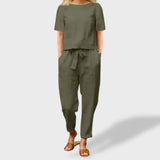 Helena™｜Conjunto de Verão – Linho e Algodão - Ines Braga