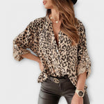 Iara |Blusa moderna com estampado leopardo - Ines Braga