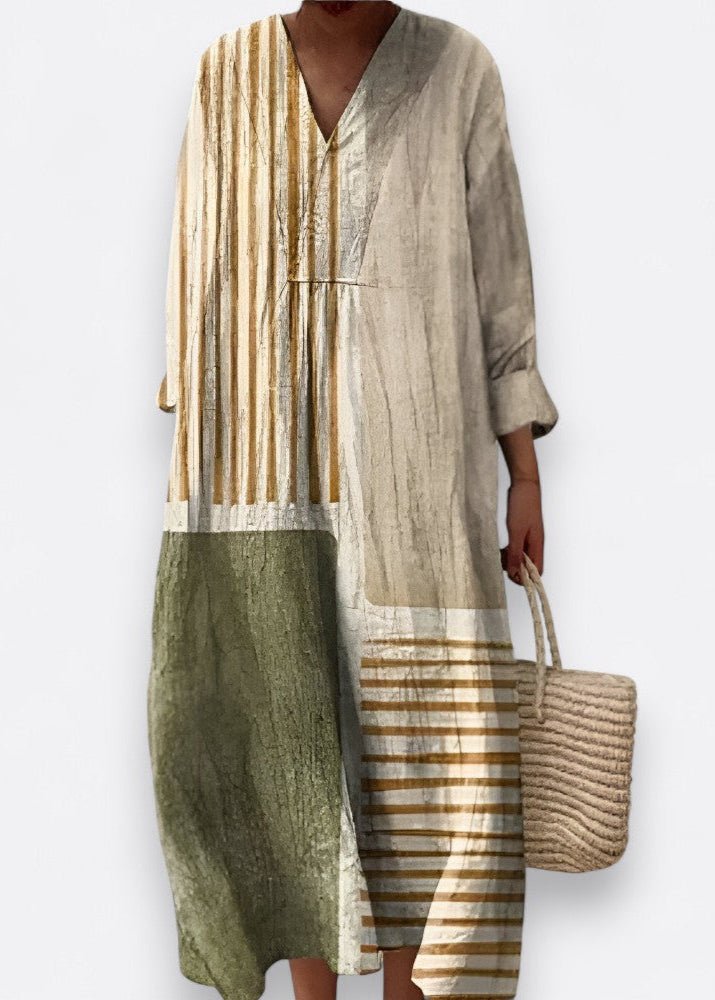 Imelda | Elegante vestido geométrico - Ines Braga