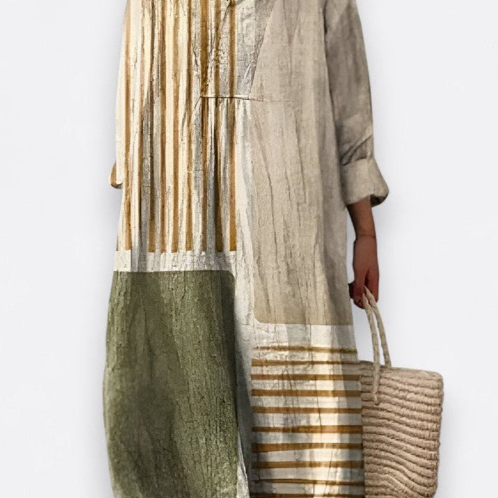 Imelda | Elegante vestido geométrico - Ines Braga